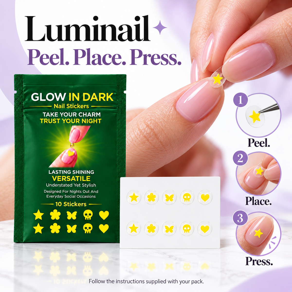 Luminail — Drink Test Nail Stickers | 10 Pack
