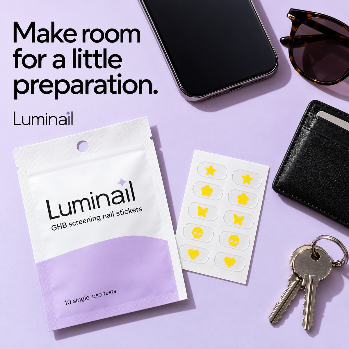 Luminail — Drink Test Nail Stickers | 10 Pack