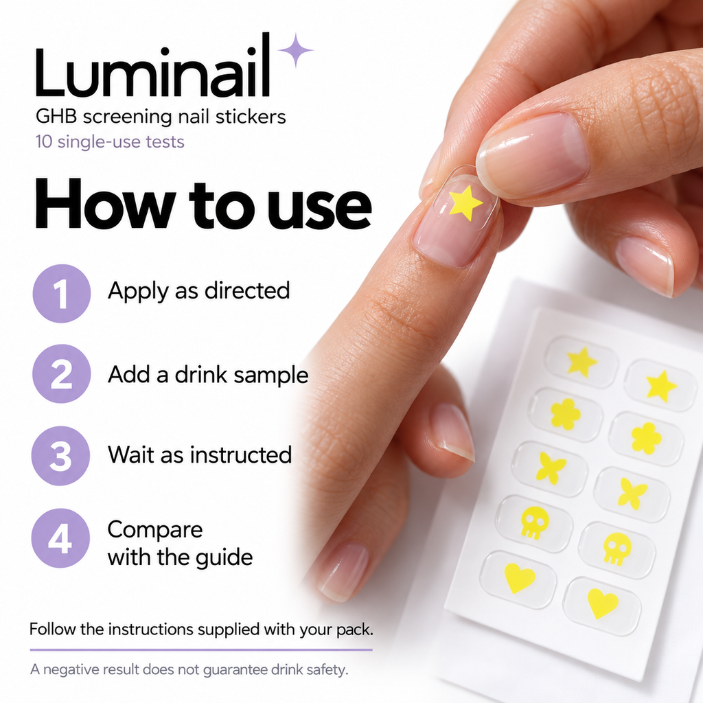 Luminail — Drink Test Nail Stickers | 10 Pack
