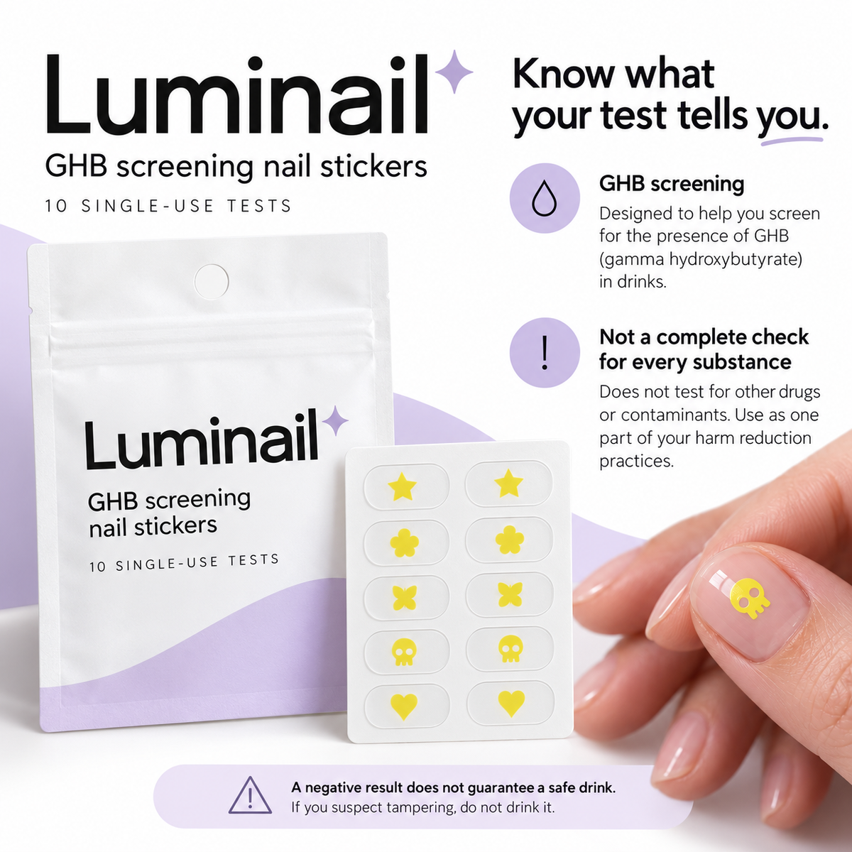 Luminail — Drink Test Nail Stickers | 10 Pack